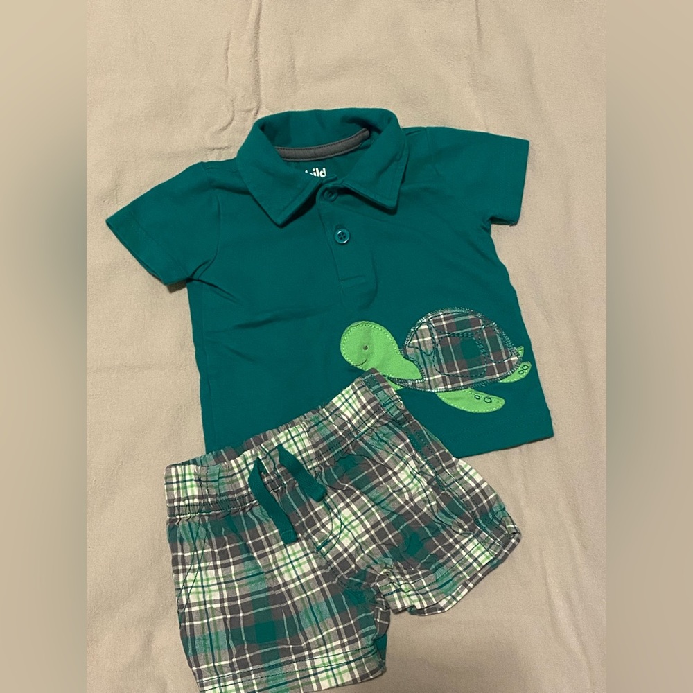 Carter’s turtle matching outfit